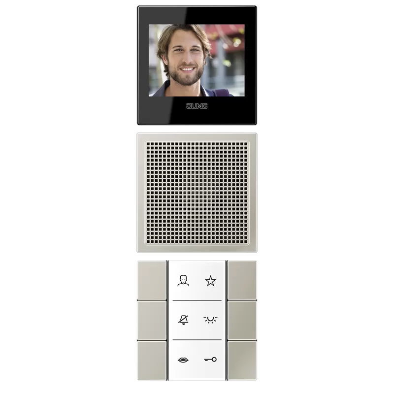 Jung Siedle In-Home-Bus Video-Innenstationen, Serie LS, Edelstahl SIVIES627