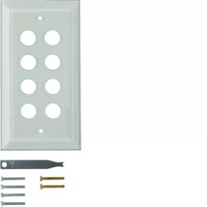 Berker Glasabdeckplatte 8fach m Facette TS klar 1388