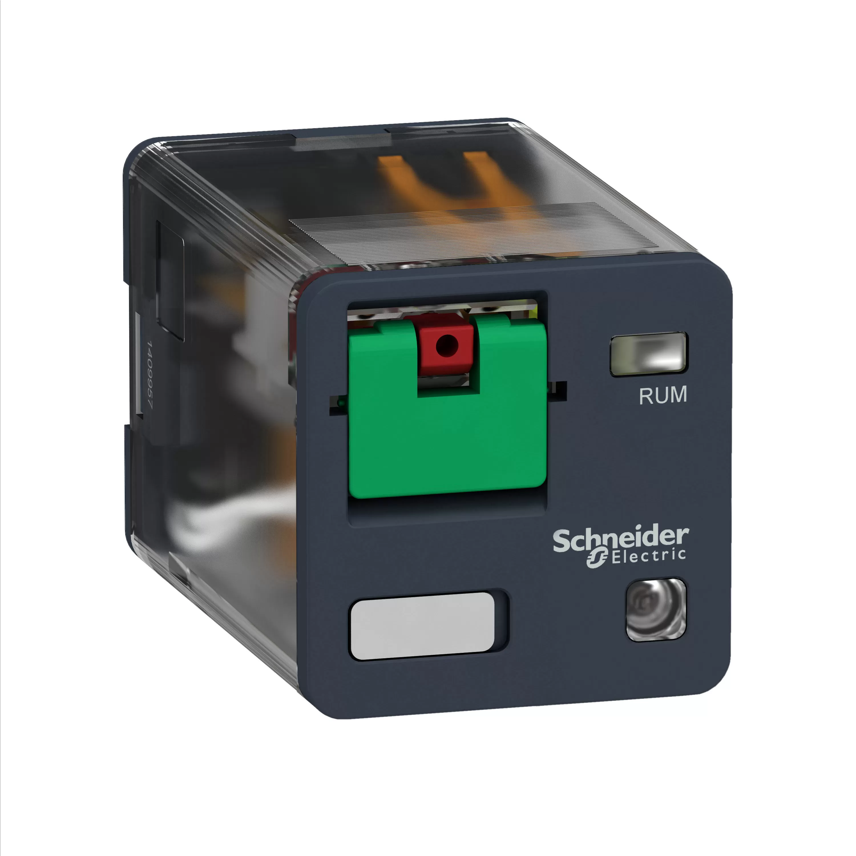 Schneider Electric Steckbare Universalrelais RUM, 3 W, 10 A, 24 VAC, mit LED, mit Prüftaste RUMC32B7