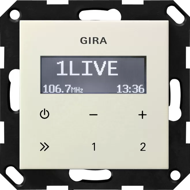 Gira UP-Radio RDS o.Lautsprecher System 55 Cremeweiß 228401