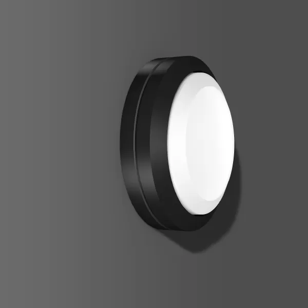 RZB Rounded Midi, 10 W, 390 lm, 840, anthrazit, on/off Decken- und Wandleuchten, D 268 H 70, 114°, Kunststoff (PC) opal 582005.0031.19