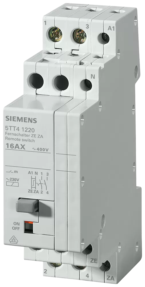 Siemens Fernschalter mit 2 Schließern, mit zentral Ein-aus Funktion Kontakt für AC 23... 5TT41222