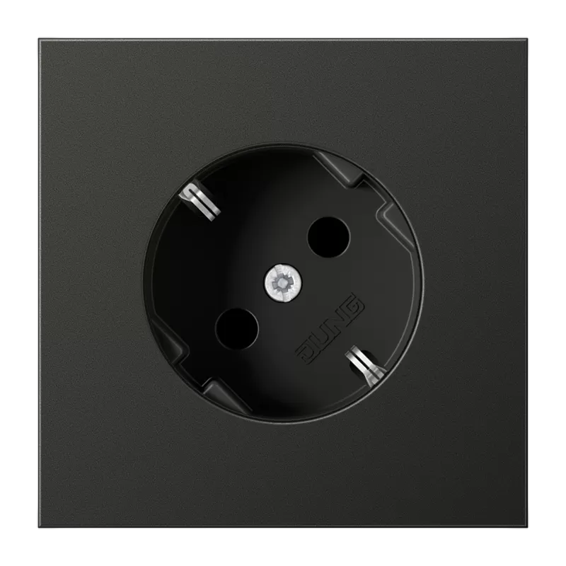 Jung SCHUKO® Steckdose 45°, 16 A 250 V ~, Aluminium lackiert, Serie LS, anthrazit AL2520-45AN