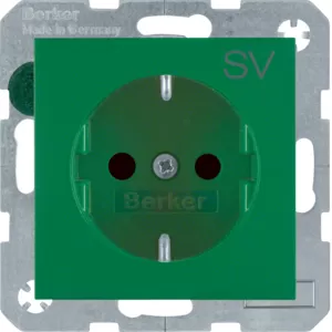 Berker Steckdose SCHUKO mit EHBS S.1 grün matt 47231903