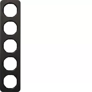Berker Rahmen 5fach R.1 Eiche gebeizt/schwarz 10152354