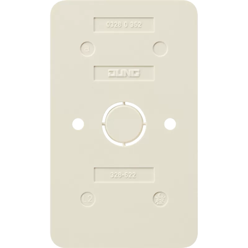 Jung Bodenplatten für die Serie AP 600 2fach, für Zweifach-Steckdose Art.-Nrn.: 6020 A, 6020 KIA, weiß 328-622