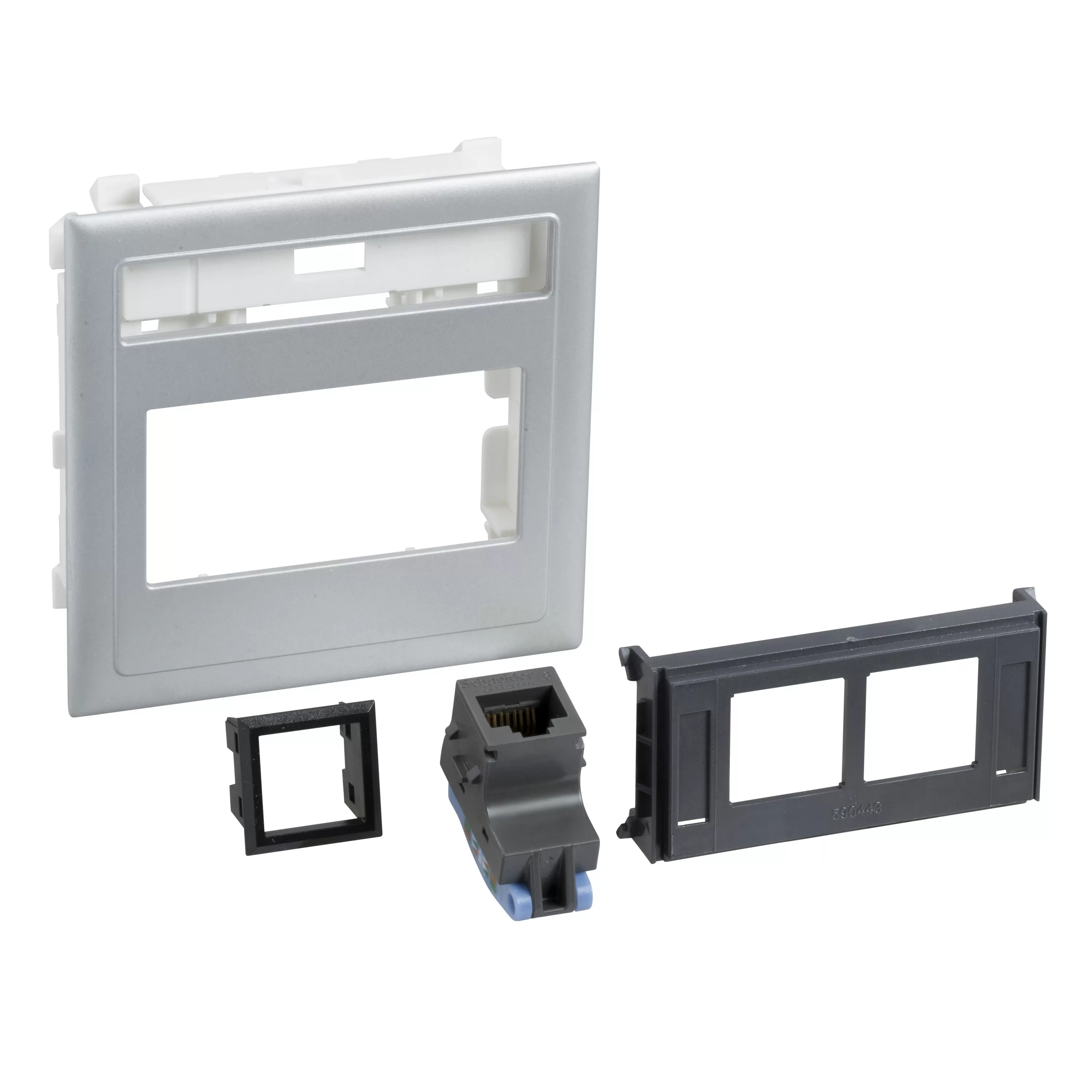 Schneider Electric Anschlußsatz flach 2XActassi 250 cat6 UTP Aluminiumeffect Typ:CYB-DP 5974207