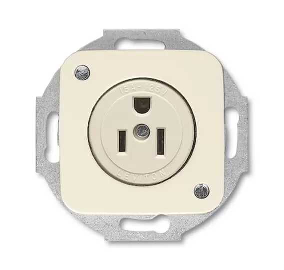 Busch-Jaeger 3016 EUC-212 | Busch-Nema Steckdosen-Einsatz mit Zentralscheibe 2-polig (2 P + E), 20 A