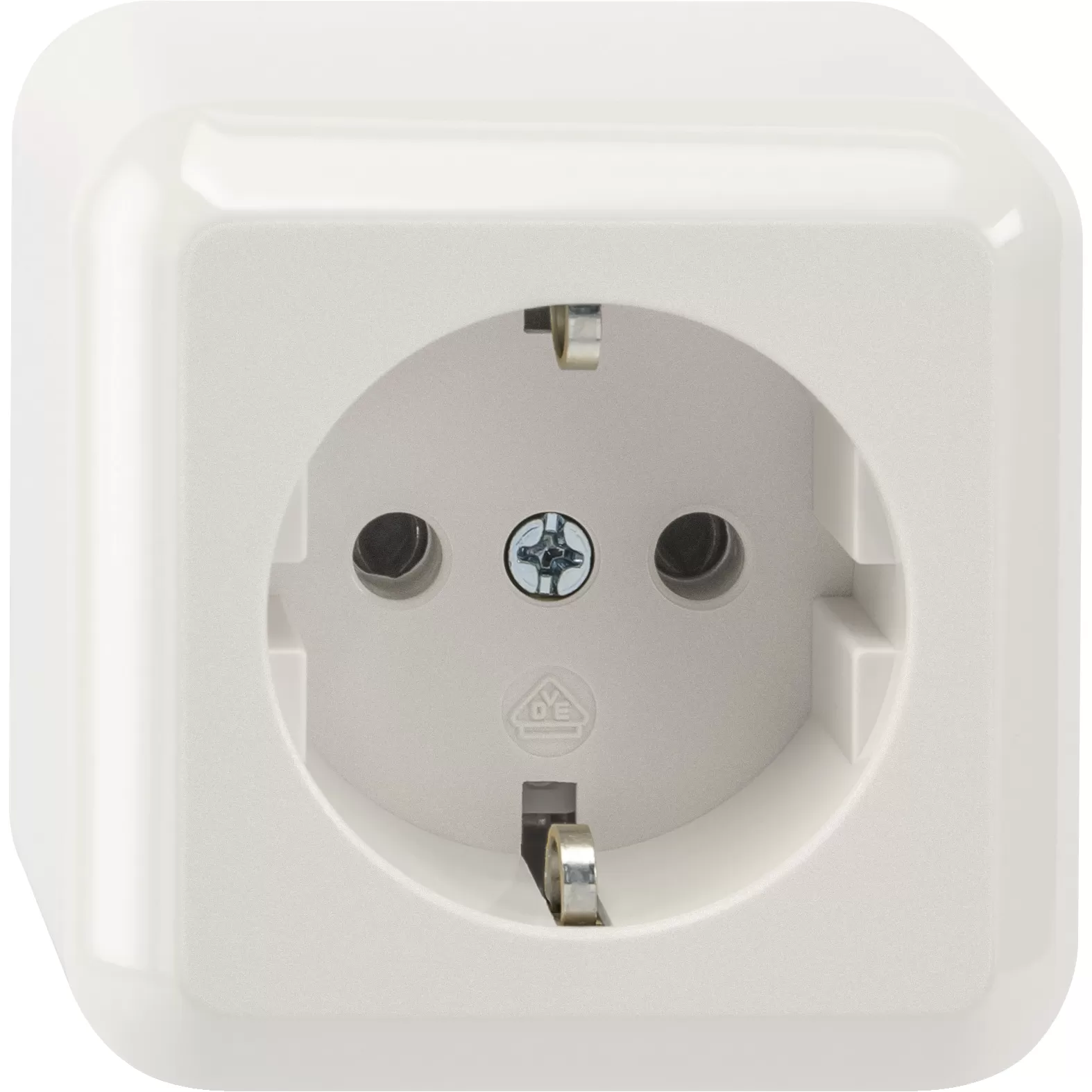 Merten SCHUKO-Steckdose, Steckklemmen, polarweiß, AUFPUTZ MEG2301-8719