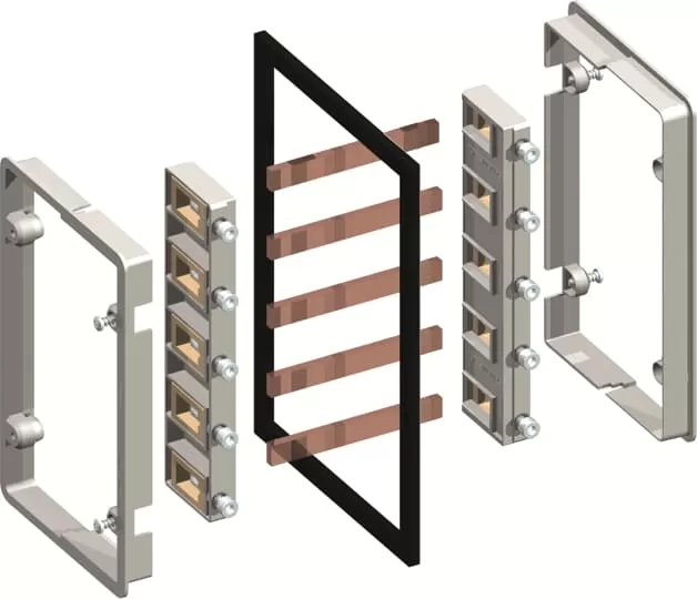 Striebel & John TZ621 Sammelschienenverbinder 5-polig, Kupfer 2x12x5mm TZ621