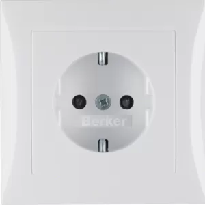 Berker Steckdose SCHUKO m. Abpl erh BS S.1 pw g 47228989