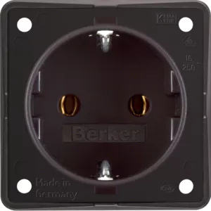 Berker Steckdose SCHUKO Integro Einsätze braun 947782501