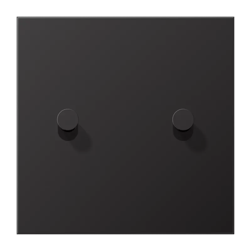Jung Abdeckung mit Kipphebel, Kegel, 1fach, 2 Kipphebel, Serie LS 1912, dark (lackiertes Aluminium) AL12-5DK01