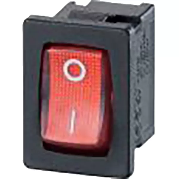 Bachmann Wippenschalter Serie 3631, Ausschalter 1-polig sw/rot 924.110