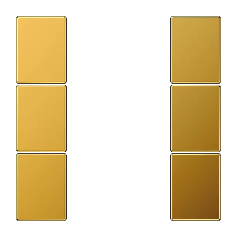 Jung Tastensatz 3fach, F50, Serie LS, goldfarben GO2503TSA