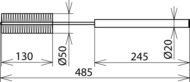 Dehn Reinigungsbürste f. Set-Teile D 40mm f. Trockenreinigungsset NS 785580