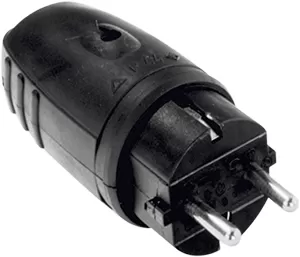 Bachmann Schutzkontaktgummistecker schwarz 913.171