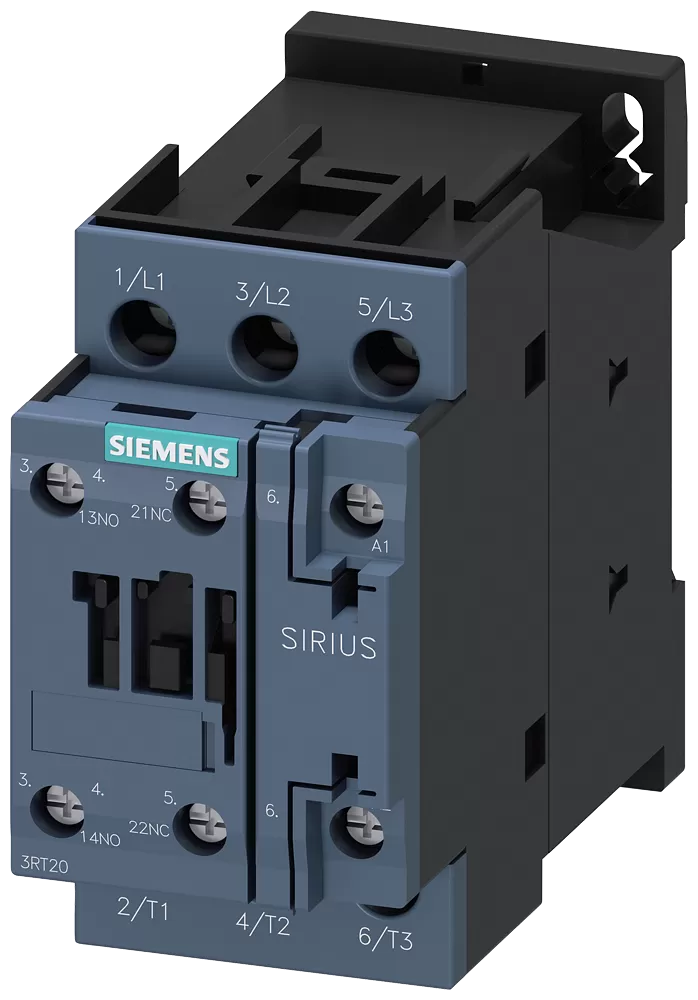 Siemens Schütz, AC-3e, 17 A/7,5 kW/400V, 3-polig, AC 24V/50Hz, 1S+1Ö ...