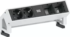 Bachmann DESK2 2xCEE7/3 2xCM 0,2m GST18 RAL9010 902.211