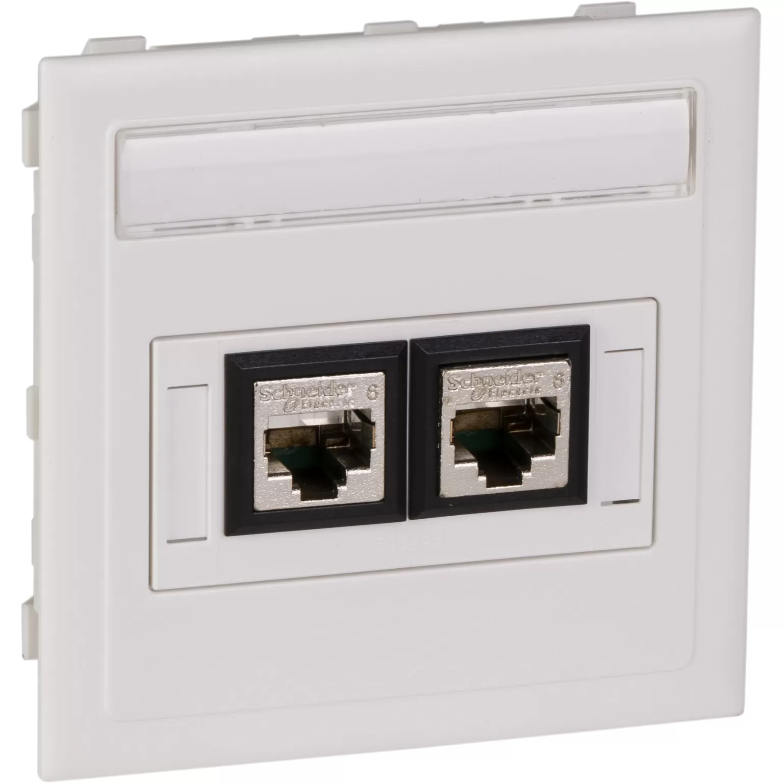 Schneider Electric Anschlußsatz flach 2XActassi 250 cat6 STP weiß RAL9016 Typ:CYB-DP 5974106