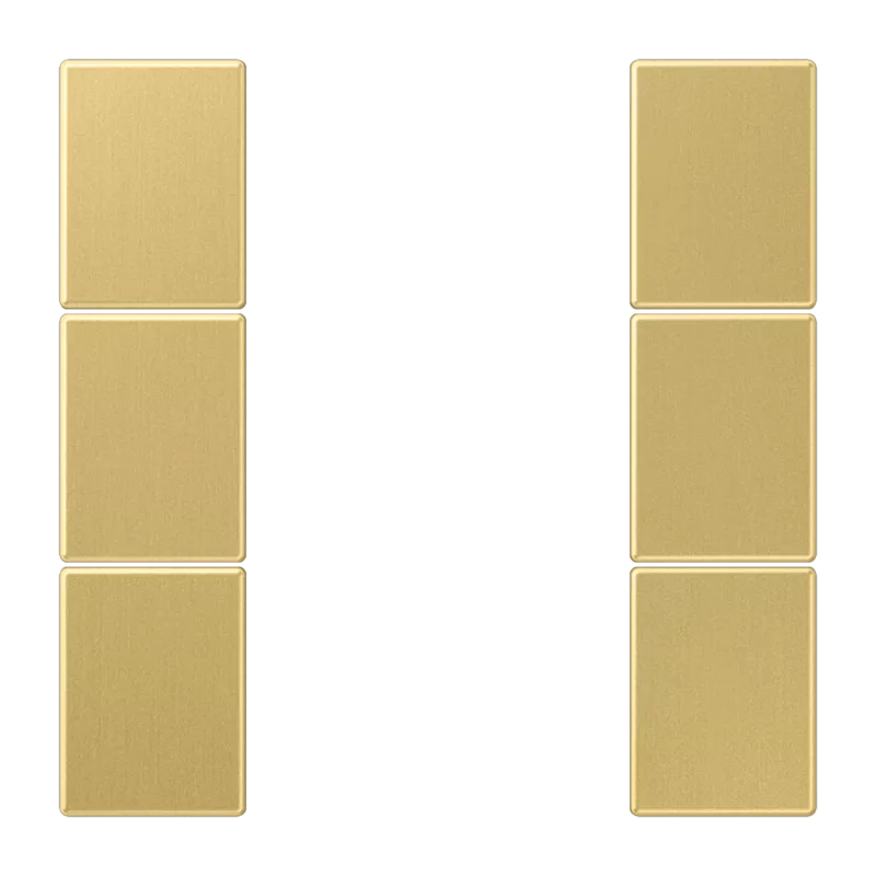 Jung Tastensatz 3fach, F50, Serie LS, Messing classic ME2503TSAC