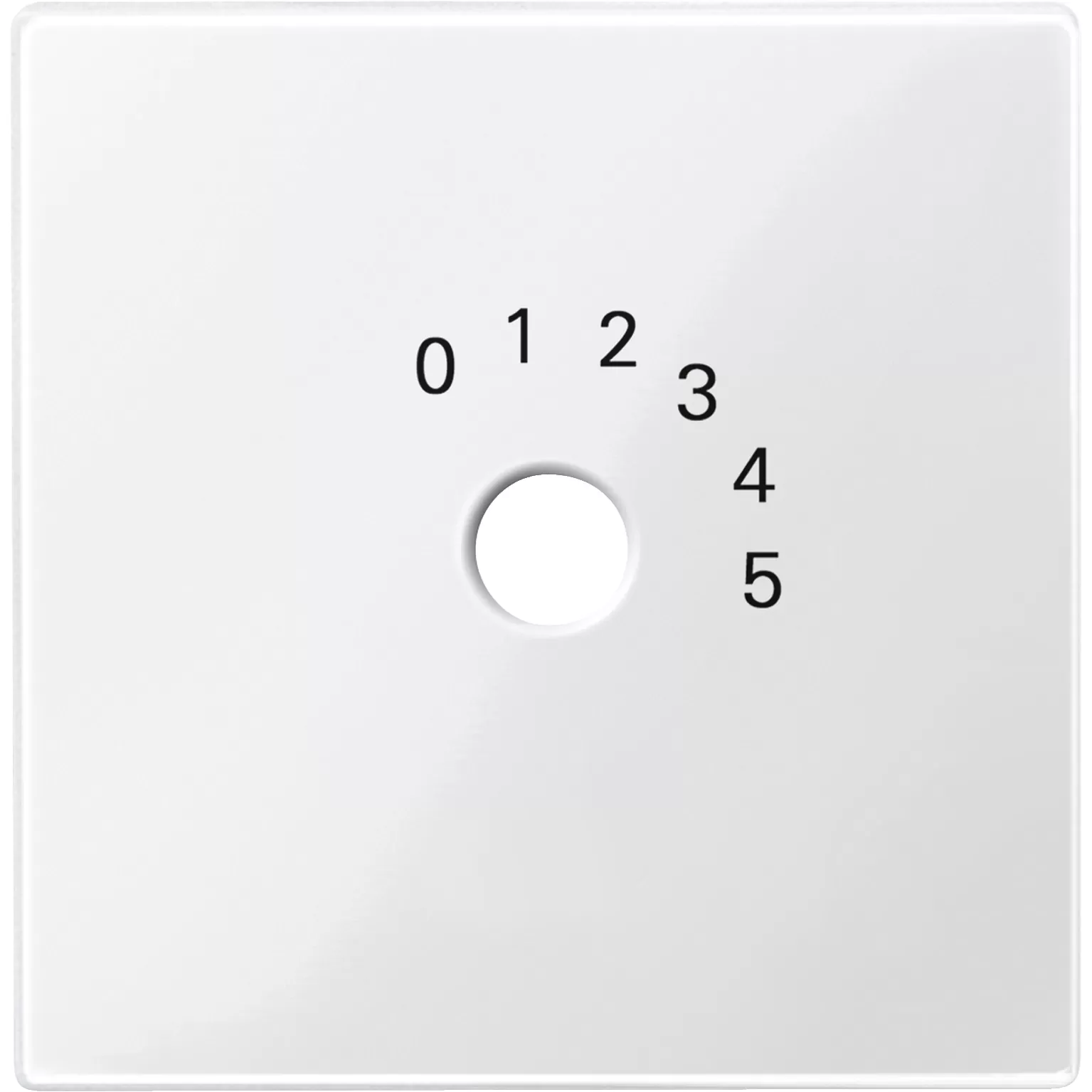 Merten Zentralplatte für Programmwahlschalter, polarweiß glänzend, System M 452019