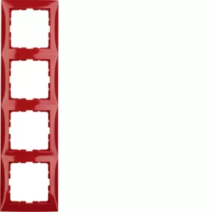 Berker Rahmen 4fach S.1 rot glänzend 10148962