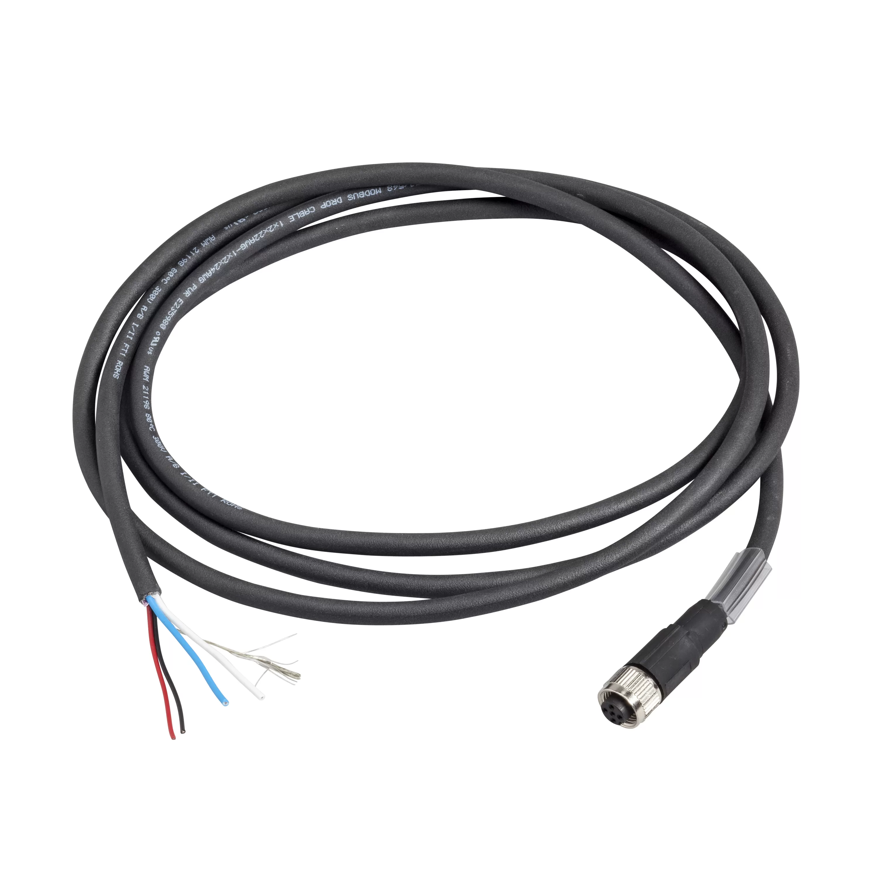 Yageo XG RFID Geschirmte Modbus Kabel, M12 Stecker, Ende mit freien Drähten, IP67, 5 m TCSMCN1F5