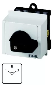 Eaton Umschalter, T0, 20 A, Verteilereinbau, 3 Baueinheit(en), Kontakte: 6, 60 °, rastend, mit 0-Stellung, 1-0-2, Abwicklungs Nr. 8212 079186