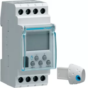 Hager Wochenschaltuhr,1W,16A,2PLE,digi.,DCF77 EG103D