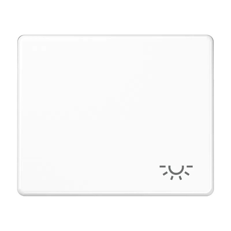 Jung Wippe 1fach, Symbol Licht, Aluminium lackiert, Serie SL, alpinweiß SL590LWW