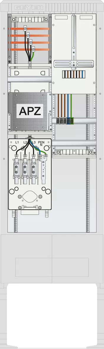 ABN Zähleranschlusssäule 1 ZP, APZ, 4pol SZ205ZA1402