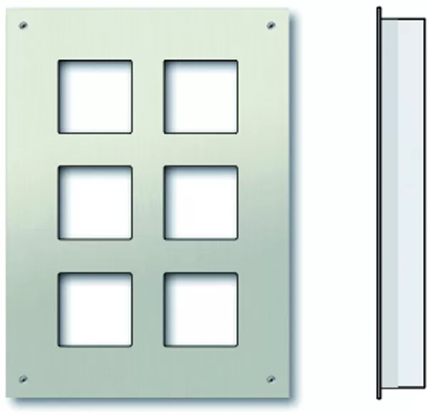 TCS Unterputzmontageset aus Frontplatte und UP-Kasten für Serie AMI, für 2x3 AMI-Module ZAU2008-0030