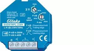 Eltako Universal-Dimmschalter ohne N-Anschluss, speziell für LED 61100832