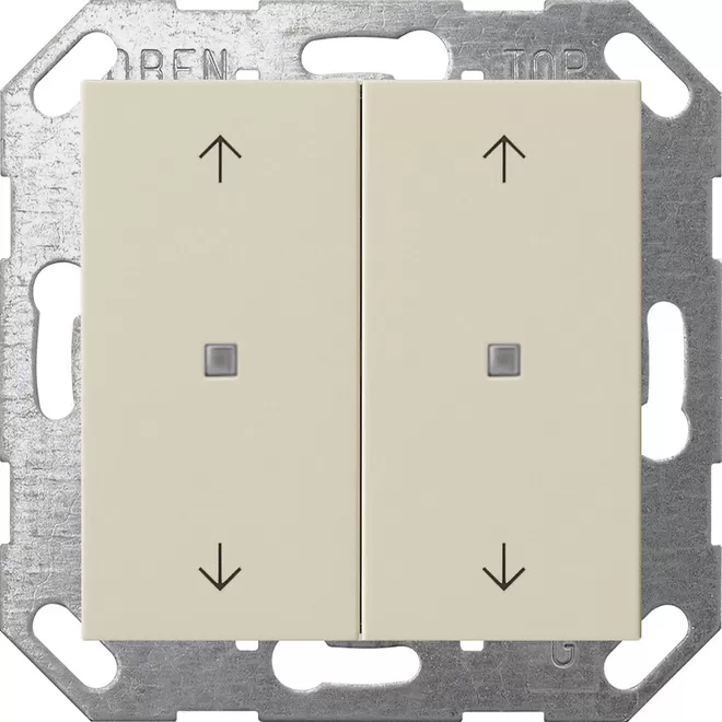 Gira KNX Taster Wippe 2f Pfeile System 55 Cremeweiß 517401