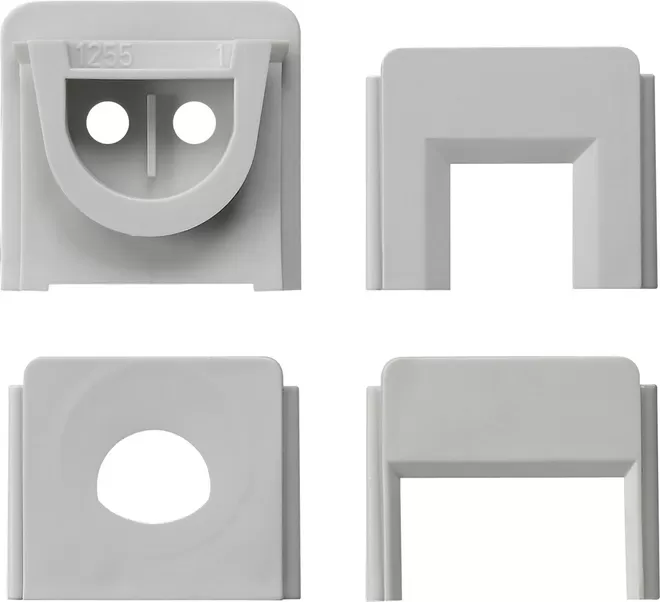 Gira Adapter Ltg.einf. 2f Set WG AP Grau 000730