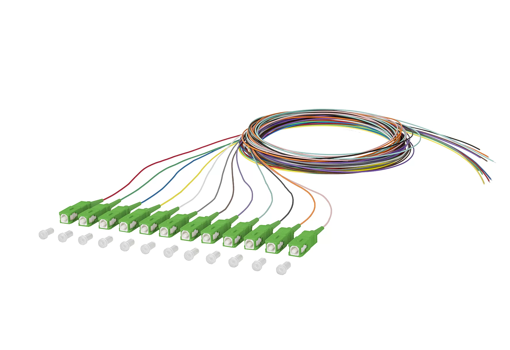 Metz Connect OpDAT Pigtail SC-APC, OS2, 12 Farben 150Q1CA0020E