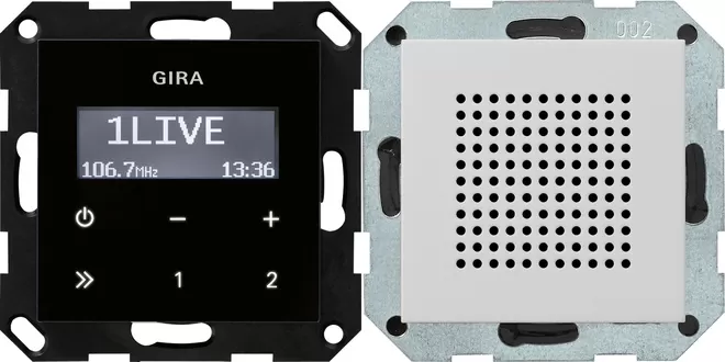 Gira UP-Radio RDS Lautsprecher System 55 Grau m 2280015