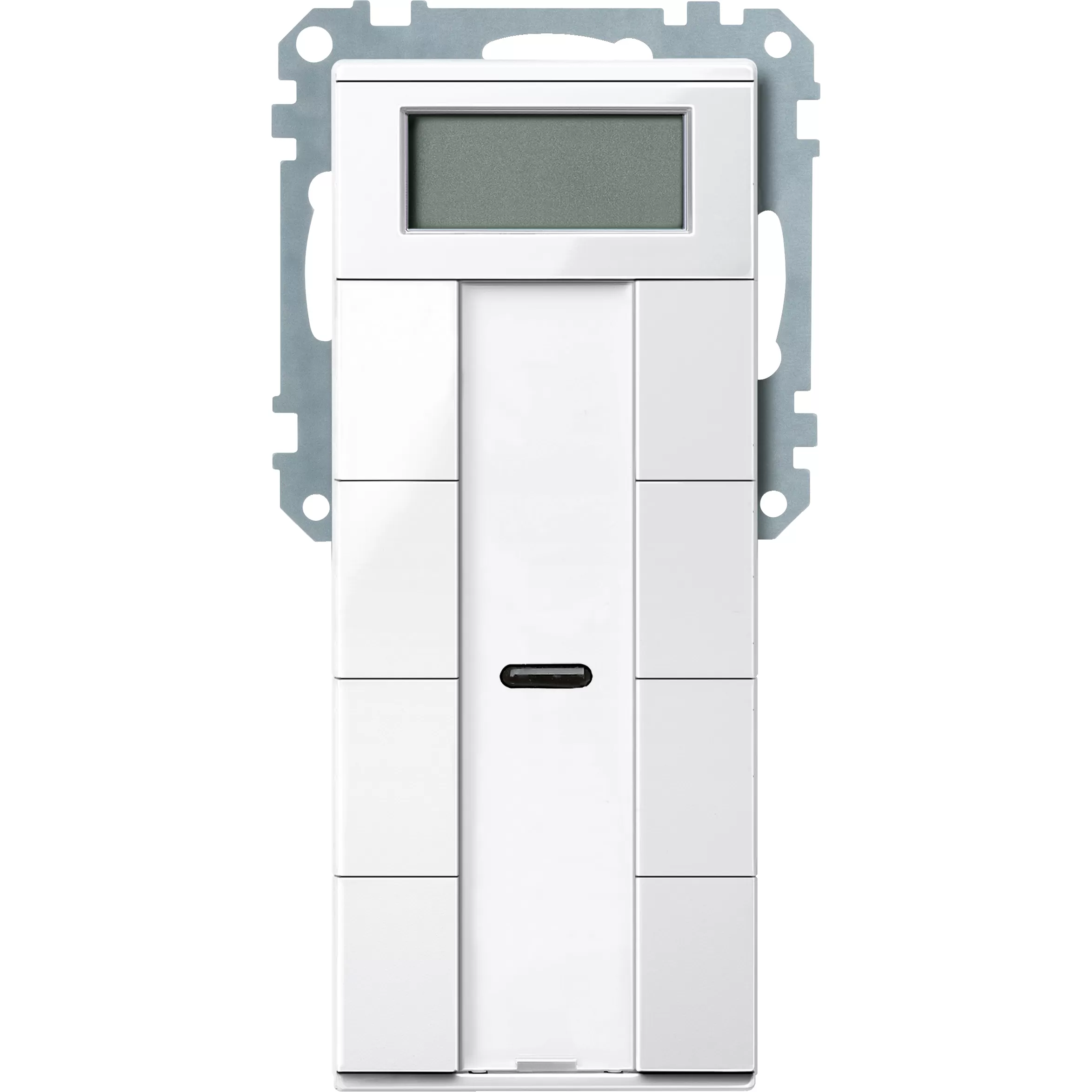 Merten Taster 4fach plus mit Raumtemperaturregler, polarweiß glänzend, System M MEG6214-0319