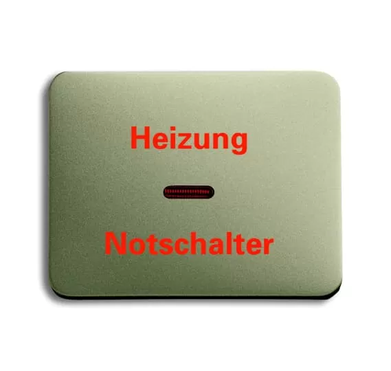Busch-Jaeger 1789 H-260 | Wippe mit Aufdruck mit kleiner roter Kalotte