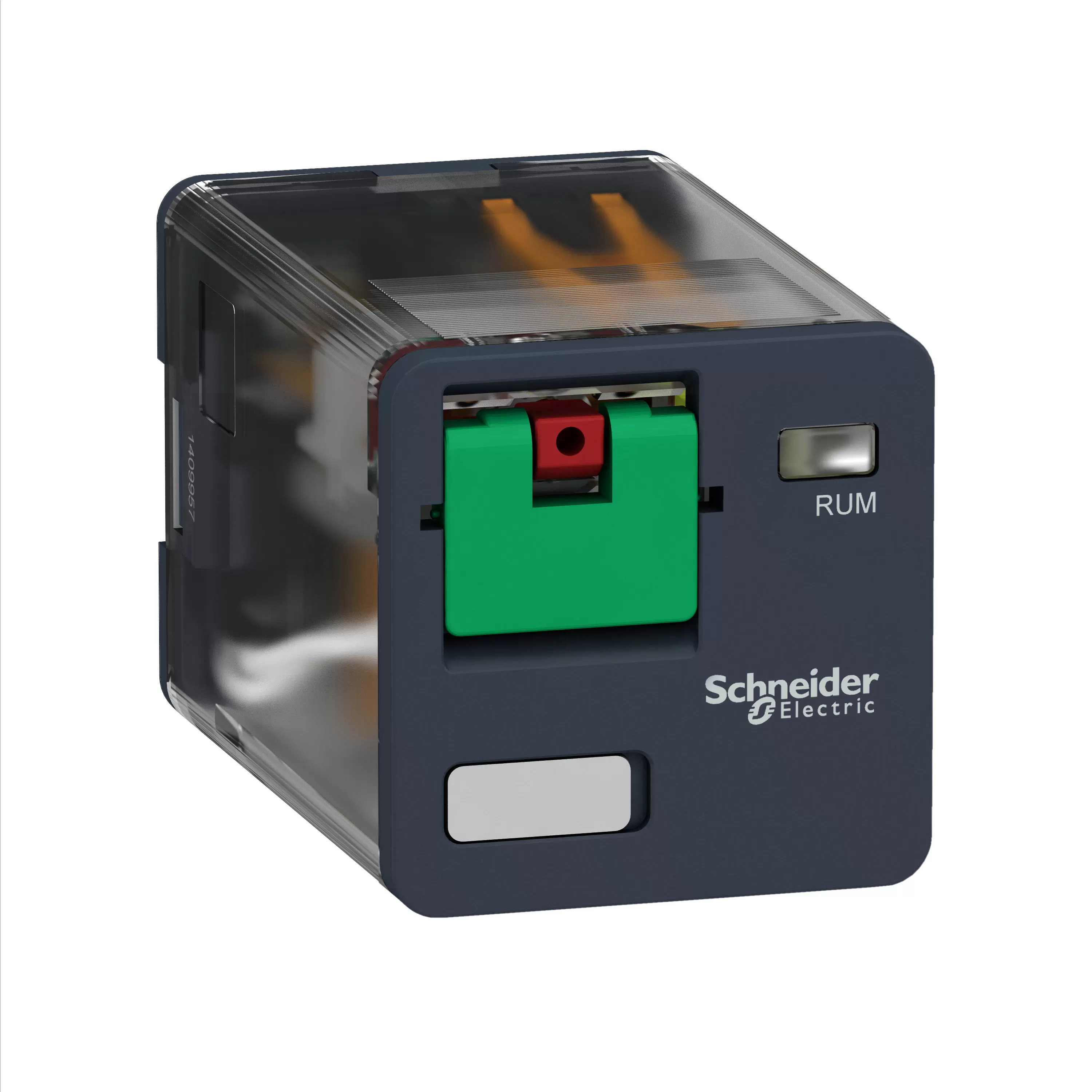 Schneider Electric Steckbare Universalrelais RUM, 3 W, 10 A, 230VAC, ohne LED, mit Prüftaste RUMC31P7