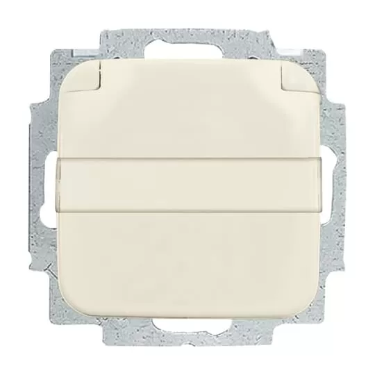 Busch-Jaeger 20 EUKN-212 | SCHUKO® Steckdosen-Einsatz mit Klappdeckel und Beschriftungsfeld