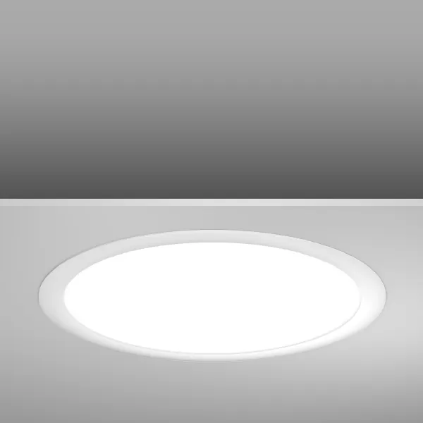 RZB Toledo Flat Round, 36 W, 3600 lm, 840, weiß, on/off Einbau-Downlights, D 495 H 6, 113° 901585.002.1