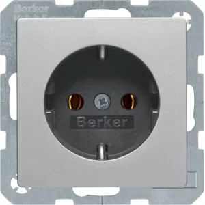 Berker Steckdose SCHUKO mit SLk Q.1/Q.3 alu sam 41436084