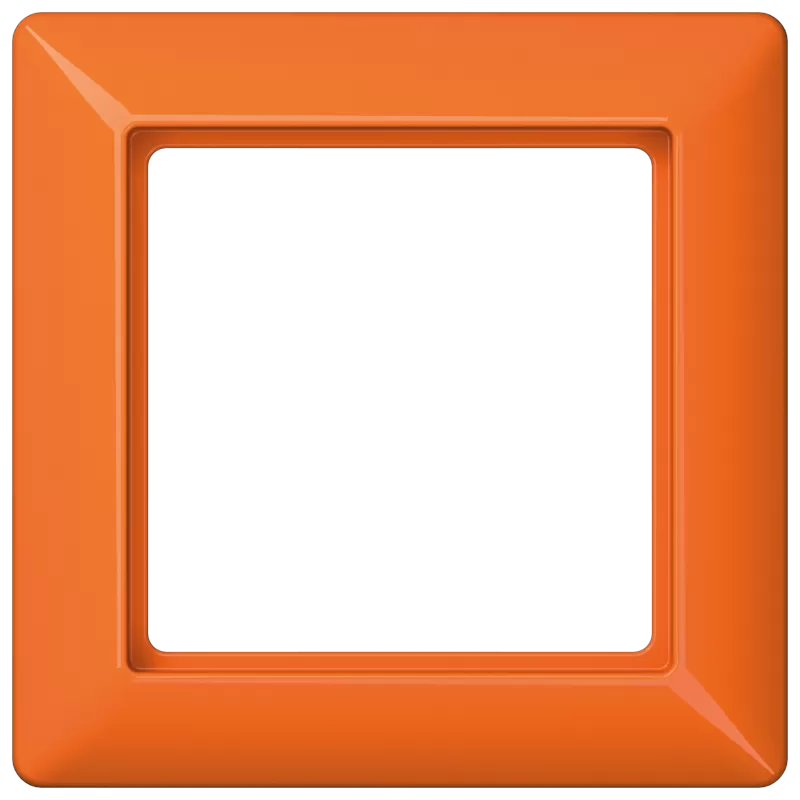 Jung Rahmen 1fach, senkrechte und waagerechte Montage, Thermoplast, AS 500, orange (für ZSV) AS581BFO