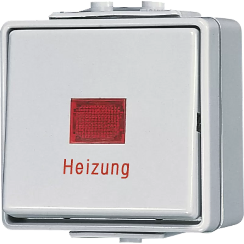 Jung Heizungsschalter, Universal Aus-Wechsel, 10 AX 250 V ~, IP 44, WG 600 606HW