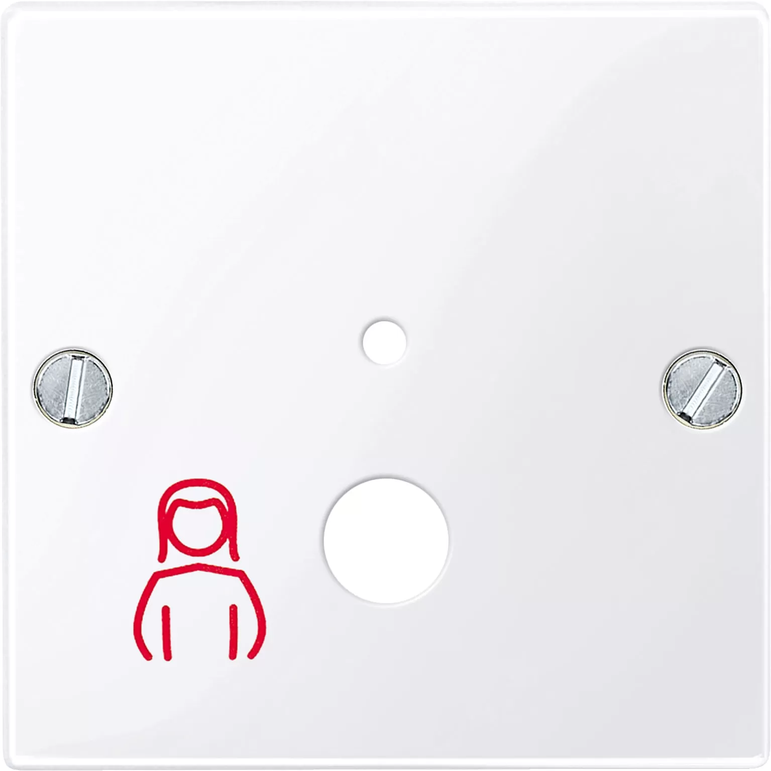 Merten Zentralplatte Pneumatiktaster, aktivweiß glänzend, System M MEG4844-0325