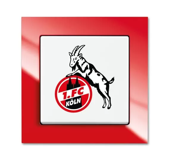 Busch-Jaeger 2000/6 UJ/04 | Fanschalter 1. FC Köln Aus- und Wechselschaltung