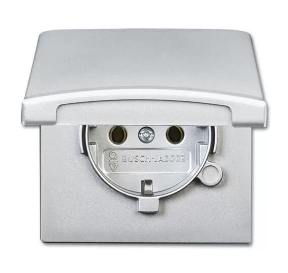 Busch-Jaeger 20 EUGK-33-101 | SCHUKO® Steckdosen-Einsatz mit Klappdeckel