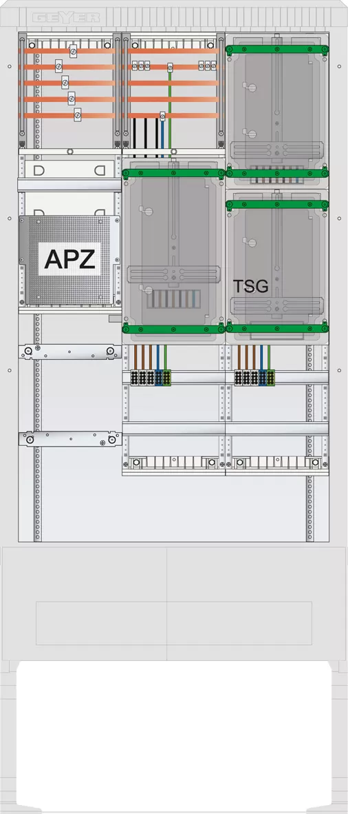 ABN Zähleranschlusssäule 2 ZP, TSG, APZ, 5pol SZ207ZA2511